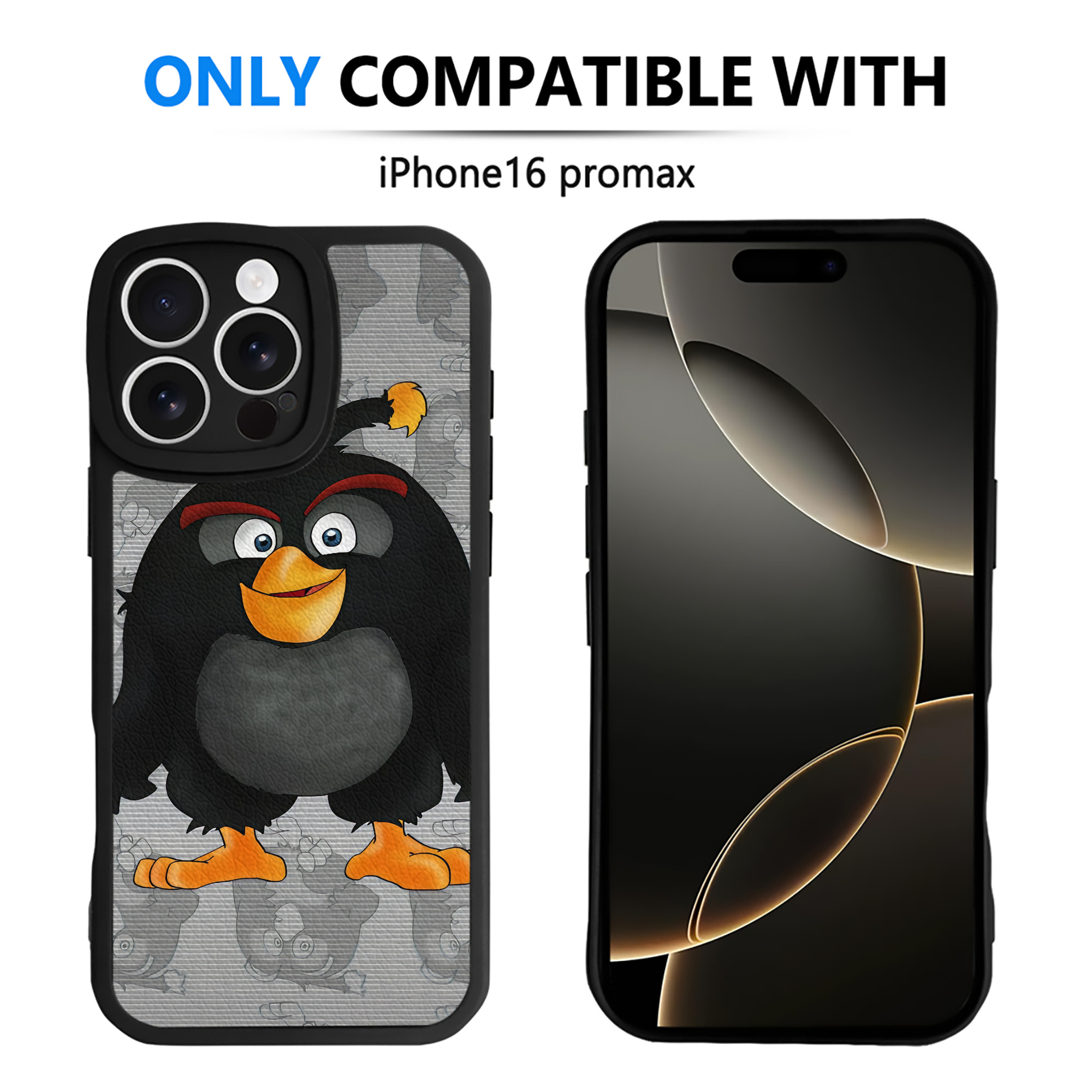 （画像用） Angry Birds アングリーバード 【iPhone 16シリーズ対応】シリコンスマホケース（レザー調） 材質：シリコン